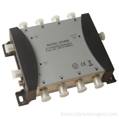 2 In 8 Out Satellite Multiswitch With Power Supply